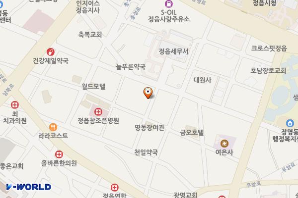 새암로2 도심공영주차장 위치 지도 — 전북특별자치도 정읍시 중앙2길 25-3