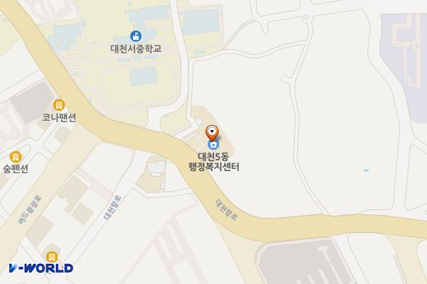 보령시청 대천5동사무소 위치 지도 — 충청남도 보령시 대천항로 204