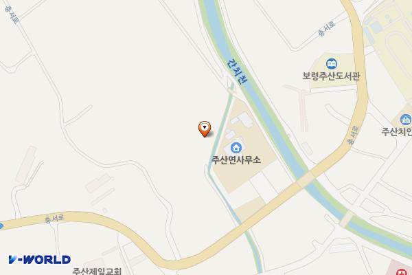 보령시청 주산면사무소 위치 지도 — 충청남도 보령시 주산면 충서로 389-6