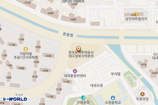 LH 대구경북지역본부 위치 지도 — 대구광역시 달서구 상화로 272