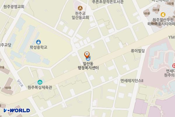 강원 원주시 일산동행정복지센터 위치 지도 — 강원특별자치도 원주시 천사로 159
