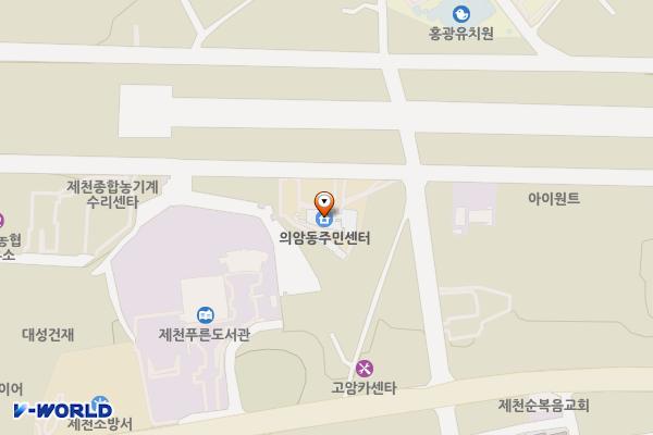 의림지동행정복지센터 위치 지도 — 충청북도 제천시 의림대로42길 34