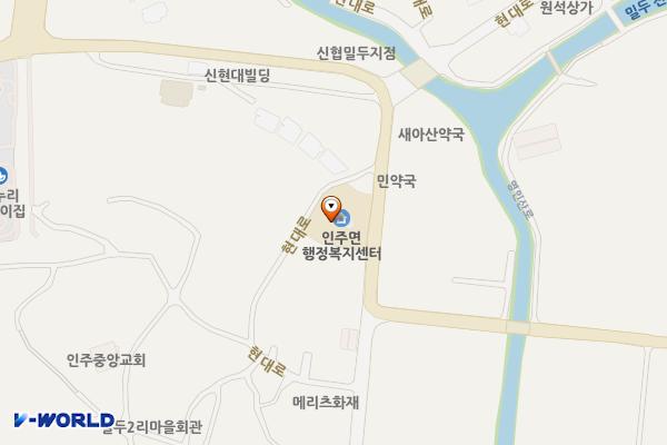 아산시청 인주면사무소 위치 지도 — 충청남도 아산시 인주면 현대로 1295