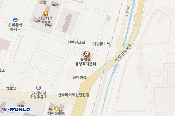 덕암동행정복지센터 위치 지도 — 대전광역시 대덕구 덕암북로104번길 60