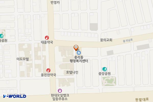 중리동행정복지센터 위치 지도 — 대전광역시 대덕구 중리남로 47