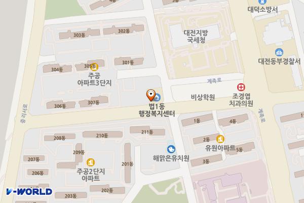 법1동행정복지센터 위치 지도 — 대전광역시 대덕구 계족로663번길 36
