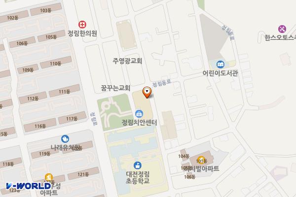 대전서구청 정림동행정복지센터 위치 지도 — 대전광역시 서구 정림동로 10