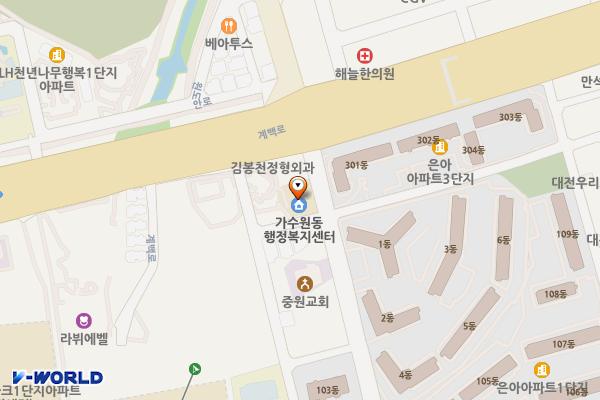 대전서구청 가수원동 행정복지센터 위치 지도 — 대전광역시 서구 가수원로 105