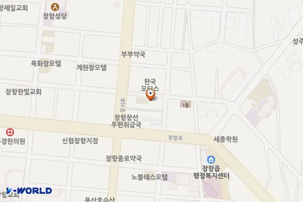 장항(1) 공영주차장 위치 지도 — 충청남도 서천군 장항읍 장서로44번길 10