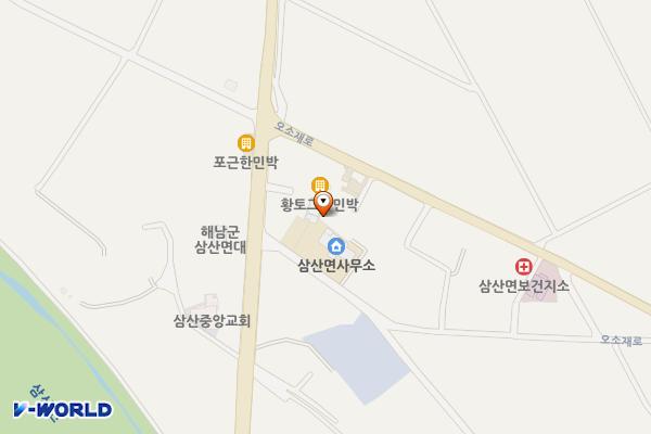 삼산면사무소 위치 지도 — 전남광주통합특별시 해남군 삼산면 신기큰길 7
