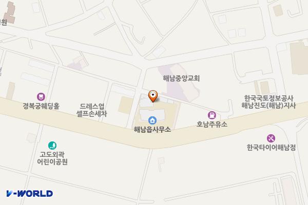 해남읍사무소 위치 지도 — 전남광주통합특별시 해남군 해남읍 남부순환로