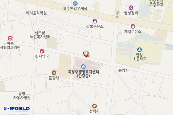 경주시청-안강읍사무소 위치 지도 — 경상북도 경주시 안강읍 비화원로 47