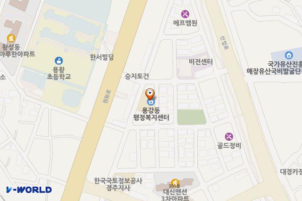 경주시청-용강동동사무소 위치 지도 — 경상북도 경주시 토용길 20