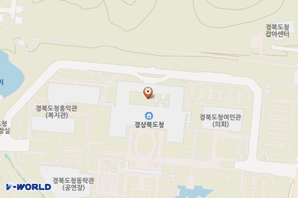 경상북도 도청 위치 지도 — 경상북도 안동시 풍천면 도청대로 455
