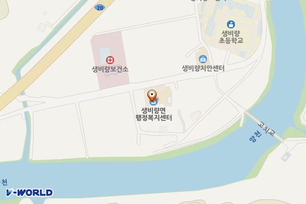산청군청 생비량면사무소 위치 지도 — 경상남도 산청군 생비량면 비량로 38