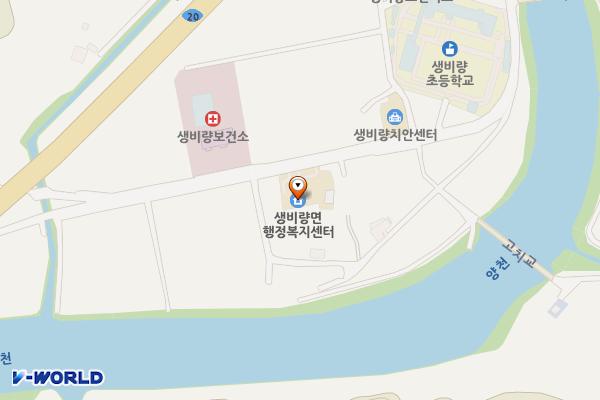 산청군청 생초면사무소 위치 지도 — 경상남도 산청군 생초면 생초로 58