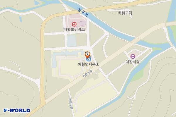 산청군청 차황면사무소 위치 지도 — 경상남도 산청군 차황면 친환경로 3581