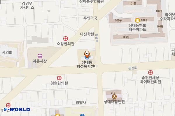 상대동행정복지센터(진주시청) 위치 지도 — 경상남도 진주시 동진로 189