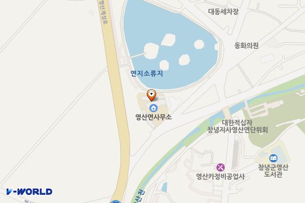 영산면사무소 위치 지도 — 경상남도 창녕군 영산면 로터리길 15