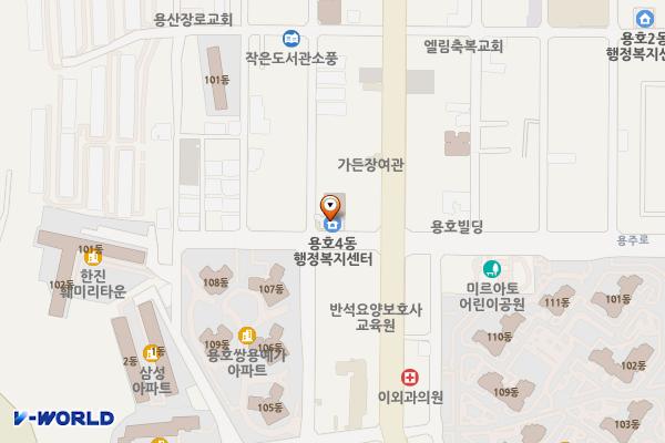 용호4동 행정복지센터 위치 지도 — 부산광역시 남구 용호로216번길 10