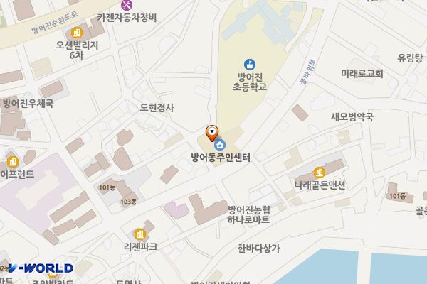 방어동행정복지센터 위치 지도 — 울산광역시 동구 꽃바위로 325