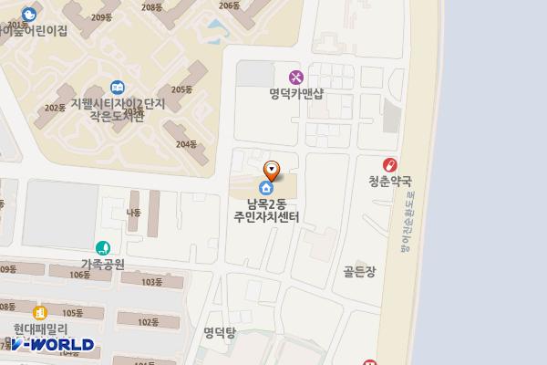 남목2동행정복지센터 위치 지도 — 울산광역시 동구 명덕6길 33