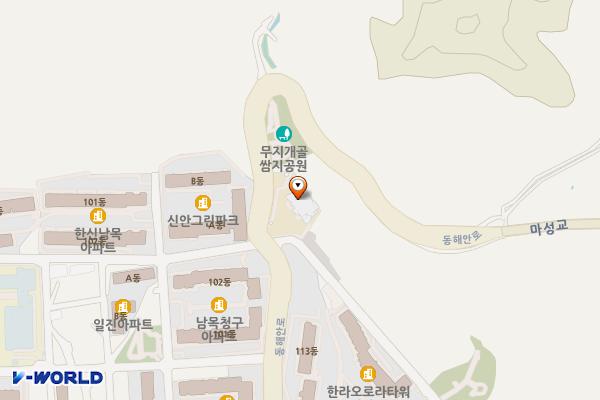 남목3동행정복지센터 위치 지도 — 울산광역시 동구 동해안로 100