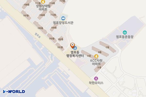 염포동행정복지센터 위치 지도 — 울산광역시 북구 염포로 707