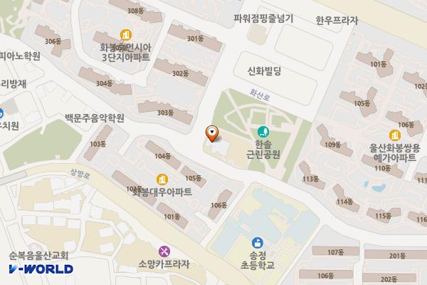 송정동행정복지센터 위치 지도 — 울산광역시 북구 송내14길 41