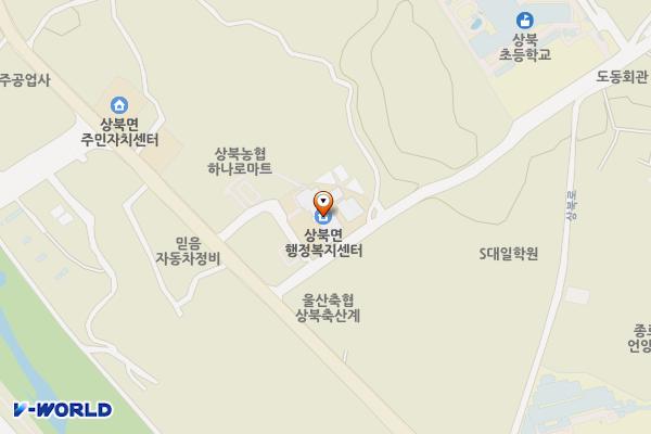 울주군청 상북면사무소 위치 지도 — 울산광역시 울주군 상북면 도동신리로 5