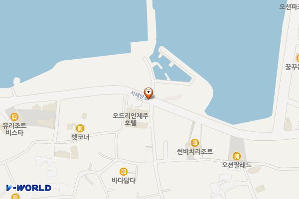 오드리인제주호텔 위치 지도 — 제주특별자치도 제주시 서해안로 100