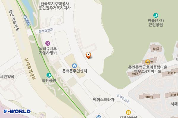 용인동백동행정복지센터 위치 지도 — 경기도 용인시 기흥구 동백중앙로 214