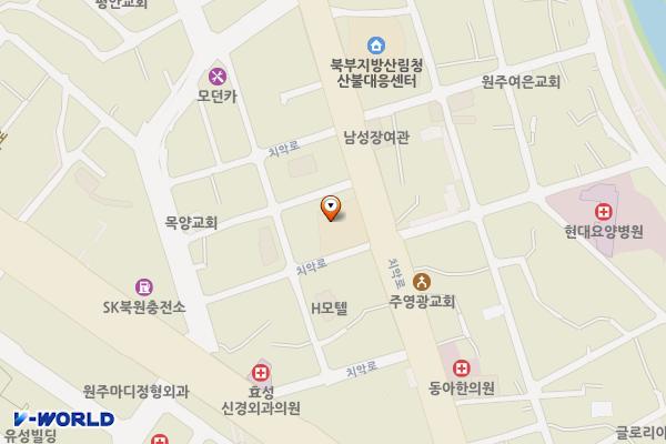 단구동행정복지센터 위치 지도 — 강원특별자치도 원주시 치악로 1605