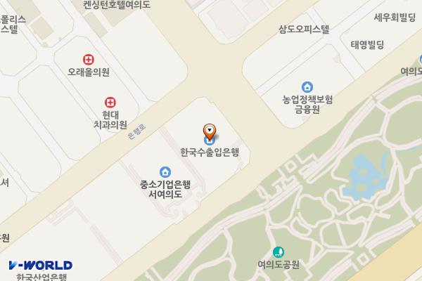 한국수출입은행 위치 지도 — 서울특별시 영등포구 은행로 38