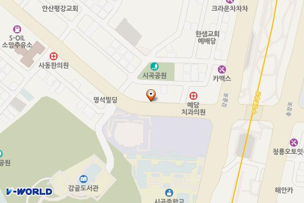 안산시 감골시민홀 위치 지도 — 경기도 안산시 상록구 석호로 226