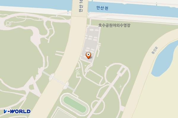 안산시 호수공원실내수영장 위치 지도 — 경기도 안산시 상록구 광덕대로 70