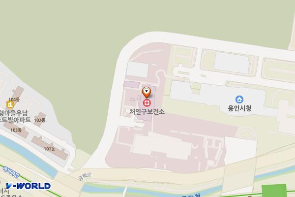 용인시청지상주차장 위치 지도 — 경기도 용인시 처인구 중부대로 1199