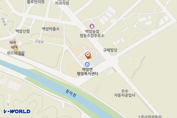 용인시 백암면사무소 위치 지도 — 경기도 용인시 처인구 백암면 백암로 189
