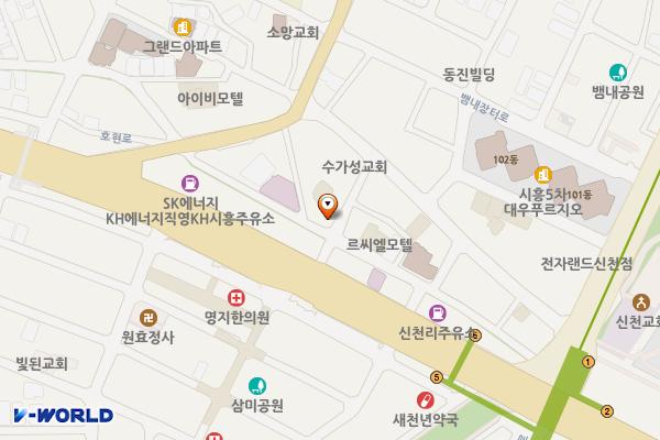 시흥시 삼미노상주차장 위치 지도 — 경기도 시흥시 삼미시장1길 19