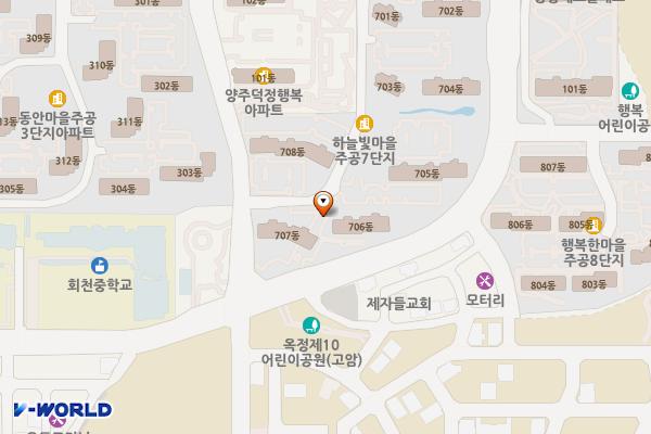 양주시 덕정2지구공영주차장 위치 지도 — 경기도 양주시 고암길 154-26
