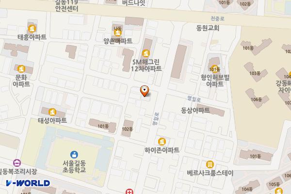 강동구청 길동주민센터 위치 지도 — 서울특별시 강동구 명일로 229-1