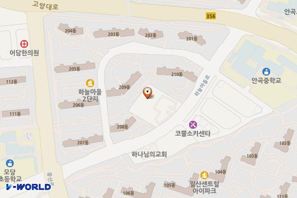 한국노인인력개발원 위치 지도 — 경기도 고양시 일산동구 하늘마을로 106