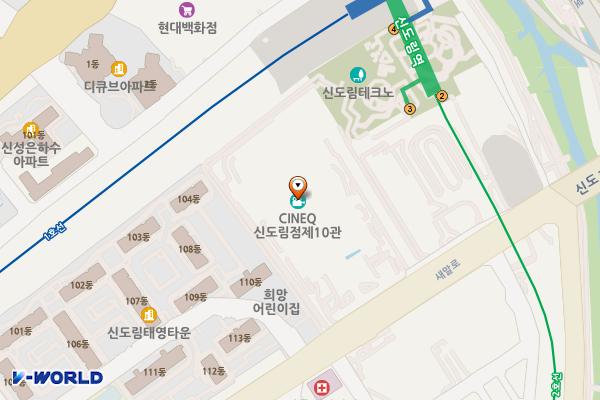 신도림테크노마트 위치 지도 — 서울특별시 구로구 새말로 97