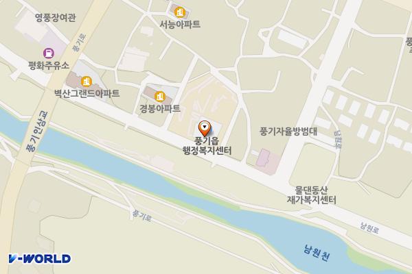 영주시청 풍기읍사무소 위치 지도 — 경상북도 영주시 풍기읍 남원로 80