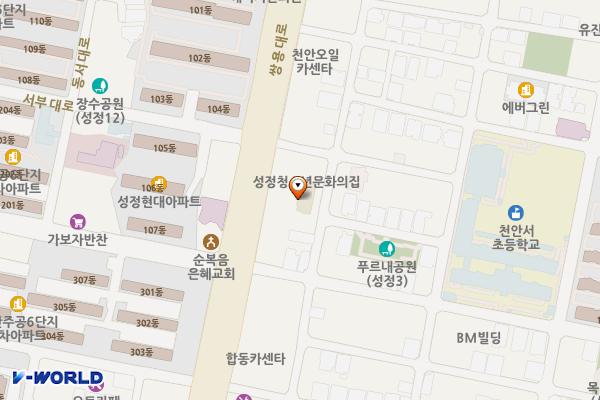 천안시 성정2동행정복지센터 위치 지도 — 충청남도 천안시 서북구 서부1길 57