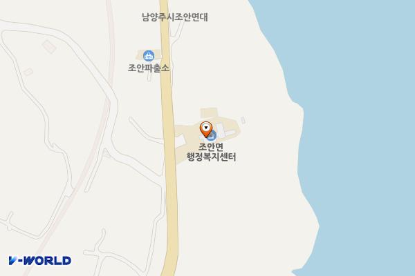 남양주시 조안면사무소 위치 지도 — 경기도 남양주시 조안면 북한강로 120