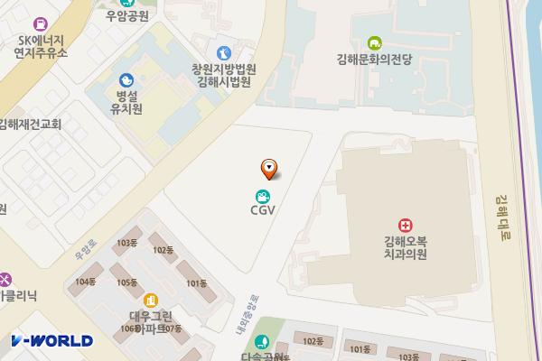 휴앤락 위치 지도 — 경상남도 김해시 내외중앙로 137