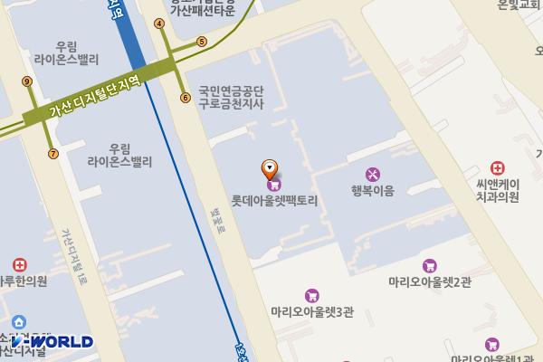 에스제이테크노빌 위치 지도 — 서울특별시 금천구 벚꽃로 278