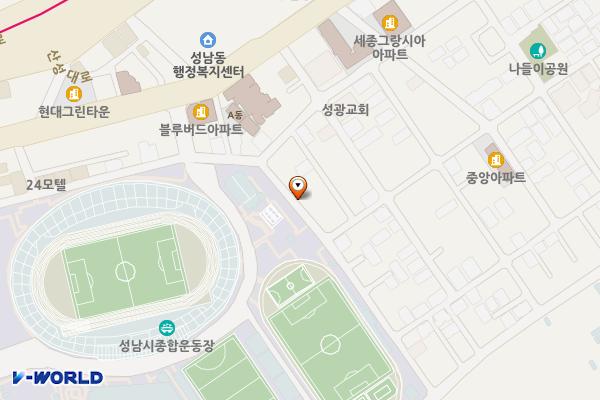 성남종합운동장 위치 지도 — 경기도 성남시 중원구 제일로 60
