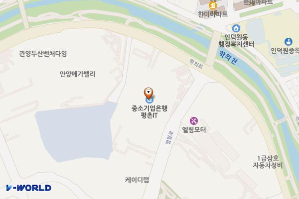 안양금강펜테리움IT타워B 위치 지도 — 경기도 안양시 동안구 학의로 282